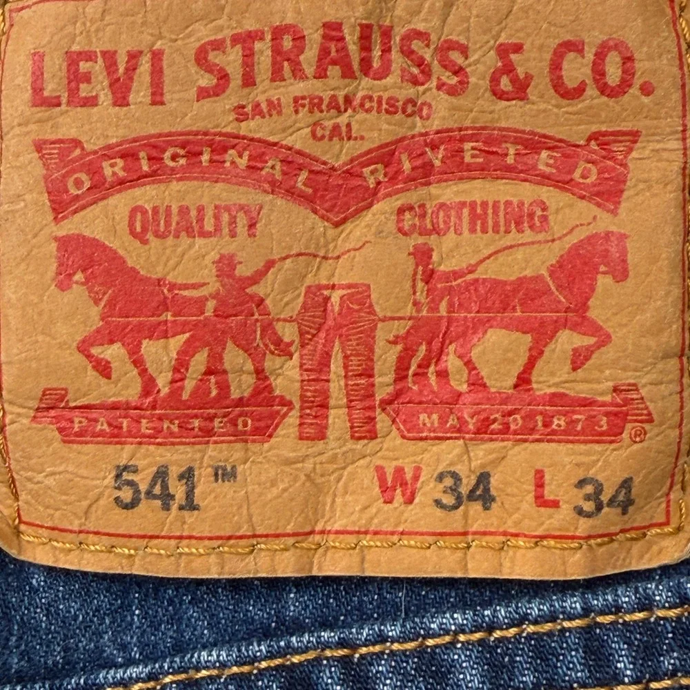 Levis 541 Athletic‎ Taper Mens Jeans Blue Medium Wash Denim W34 L34